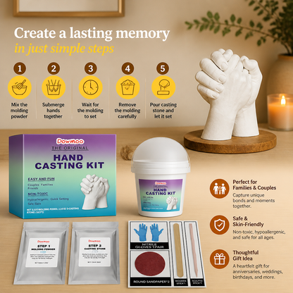 3D Hand Casting Kit for Families & Couples – Family Keepsake Set