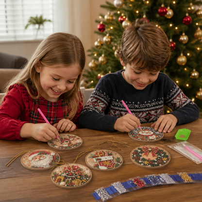 DIY Christmas Diamond Painting Ornament Kit – Festive Tree Hanging Decorations