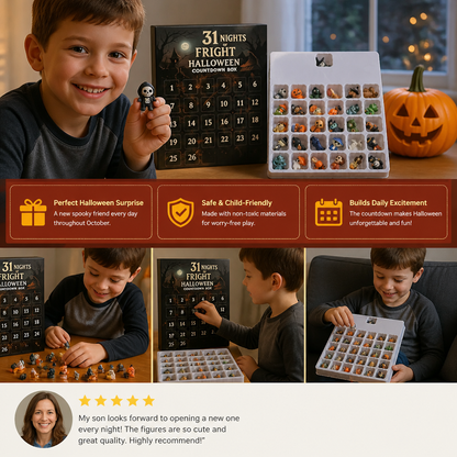 Halloween Countdown Calendar with Surprise Horror Mini Figures & Charms