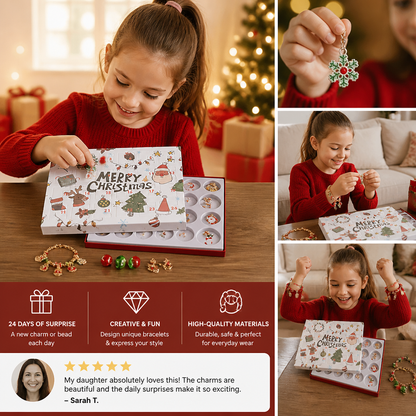 24-Day Christmas Bracelet Advent Calendar – DIY Jewelry-Making Kit for Girls