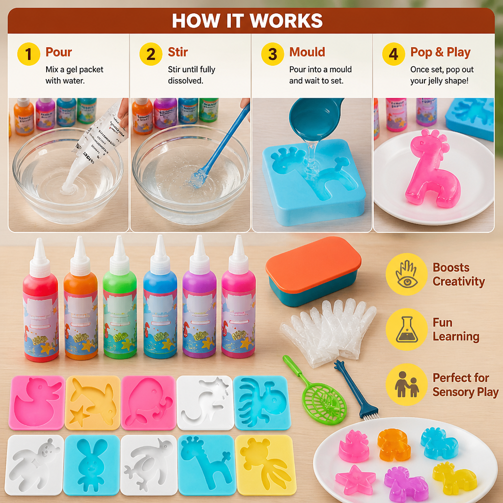 DIY Water Jelly Kit with Gels & Molds