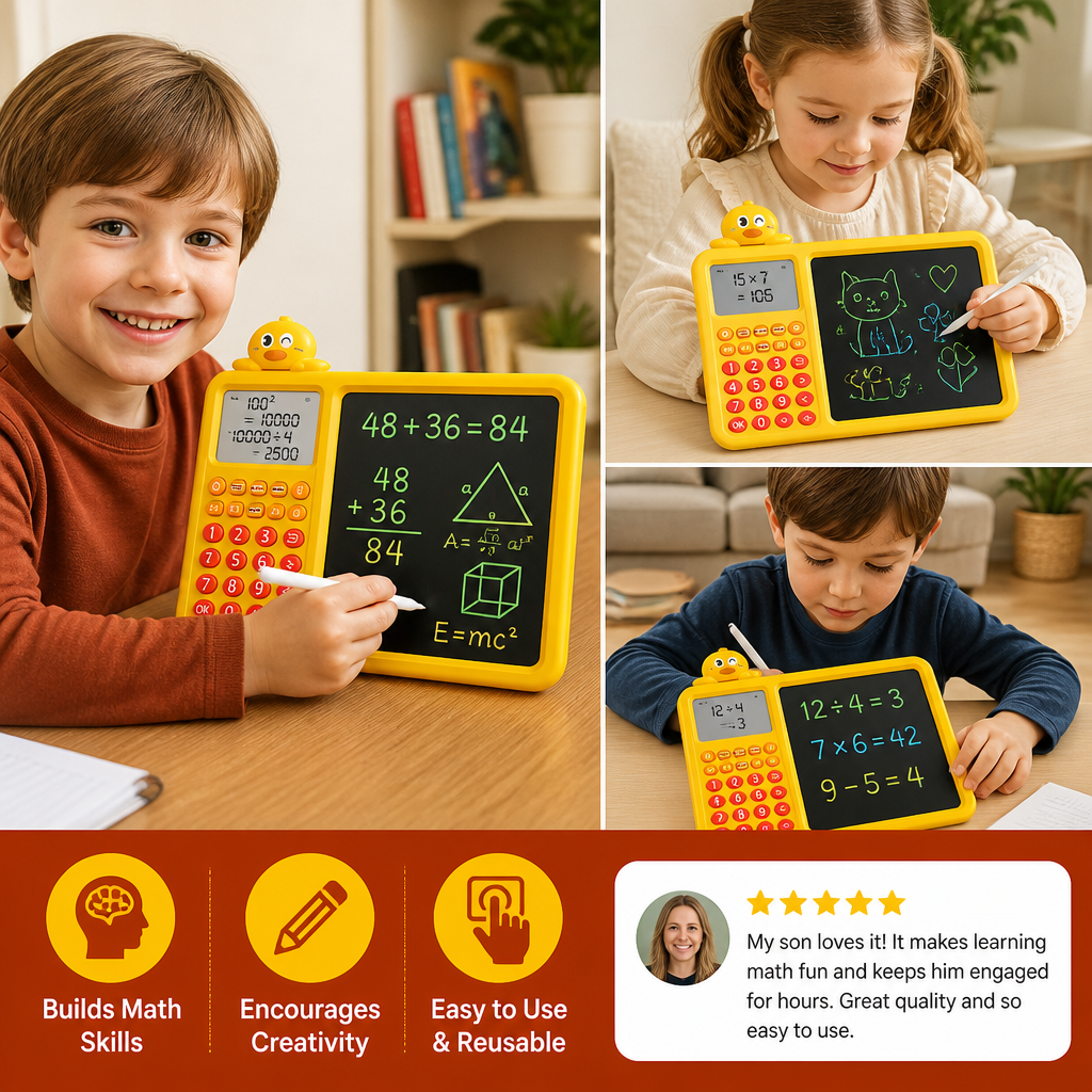 Interactive Math Drawing & Erase Learning Set for Kids