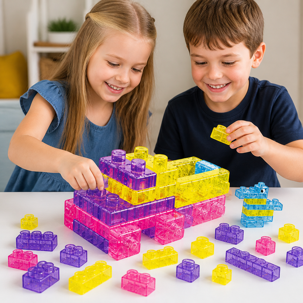 Glow-in-the-Dark Squishy Jelly Building Blocks for Kids – Safe & Soft