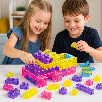 Glow-in-the-Dark Squishy Jelly Building Blocks for Kids – Safe & Soft