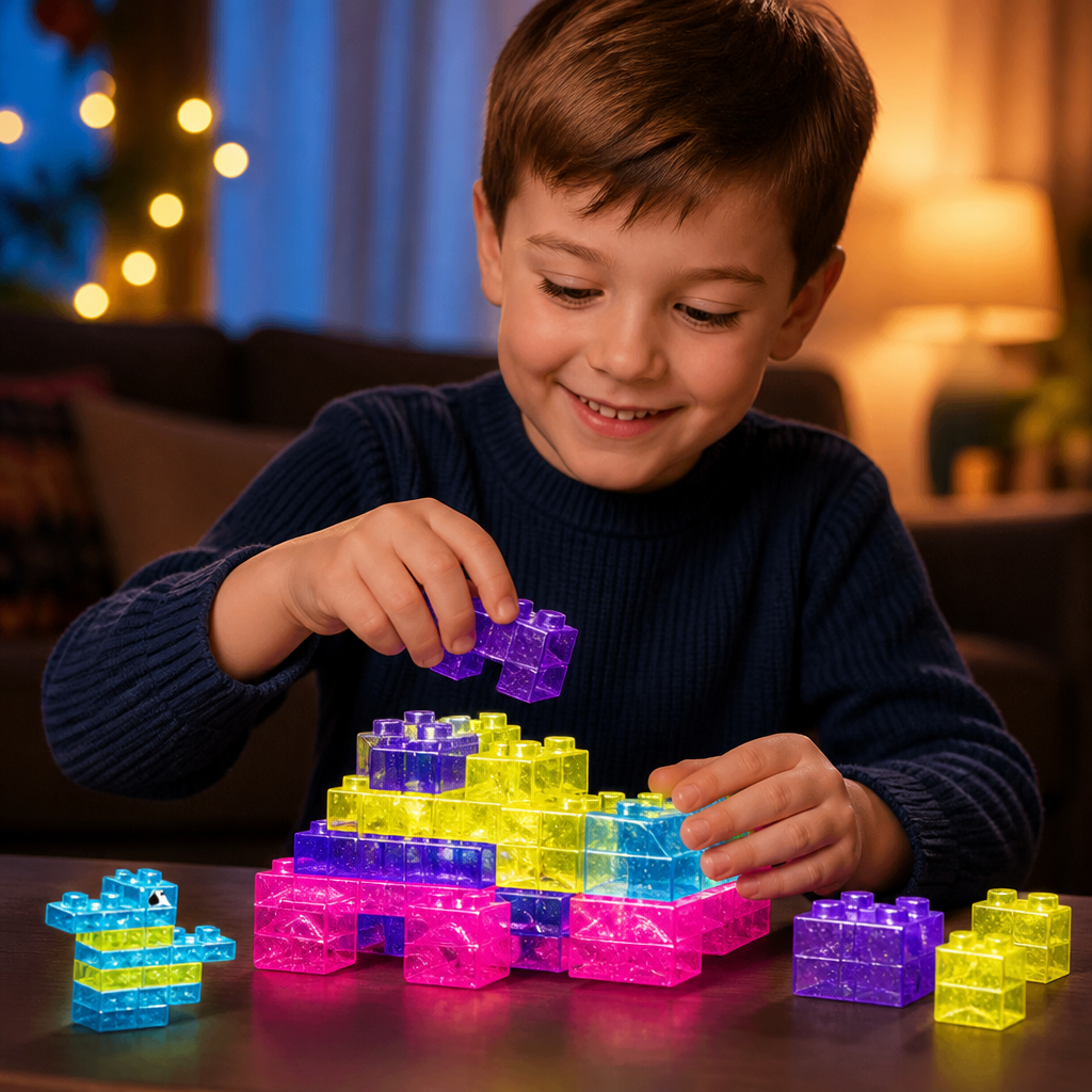 Glow-in-the-Dark Squishy Jelly Building Blocks for Kids – Safe & Soft