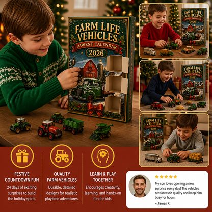 24-Day Farm Vehicles Christmas Advent Calendar