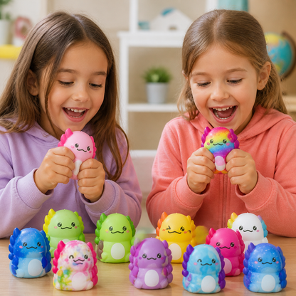 24-Pack Soft Axolotl Squishy Stress Relief Toys