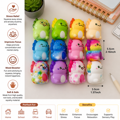 24-Pack Soft Axolotl Squishy Stress Relief Toys