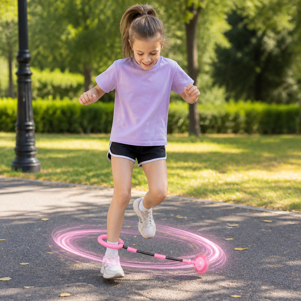3-in-1 LED Skip Ball with Jump Counter & Timer for Kids