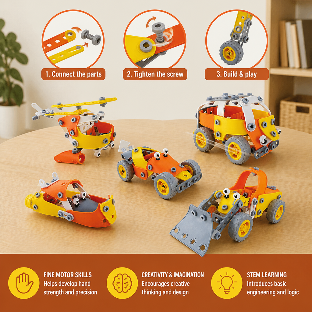 STEM Flexible Screw & Nut Building Blocks Set