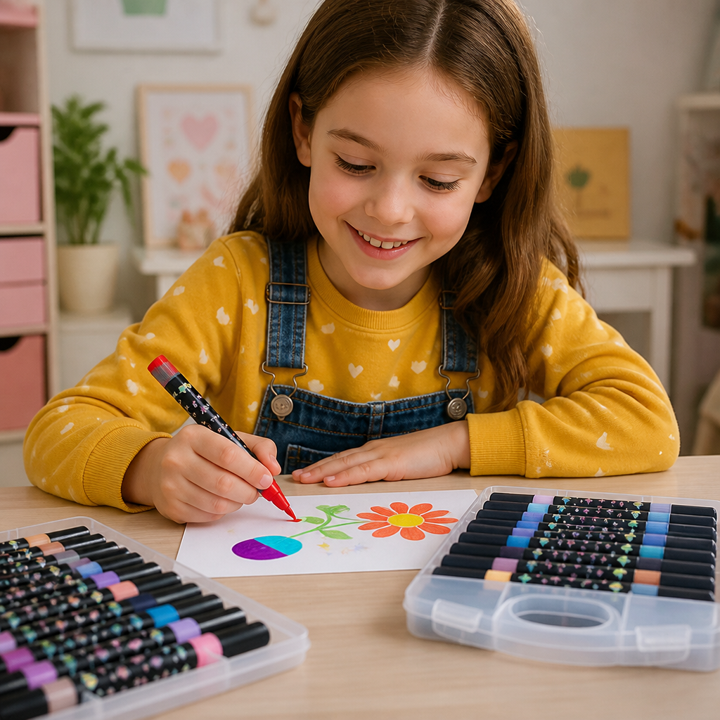 Glitter Dual-Tip Acrylic Paint Marker Set