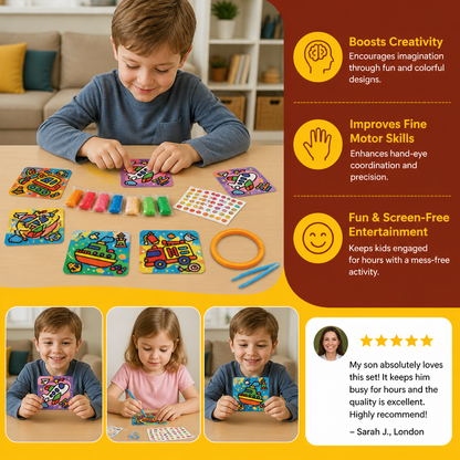 DIY Clay Sticker Art & Craft Kit for Kids