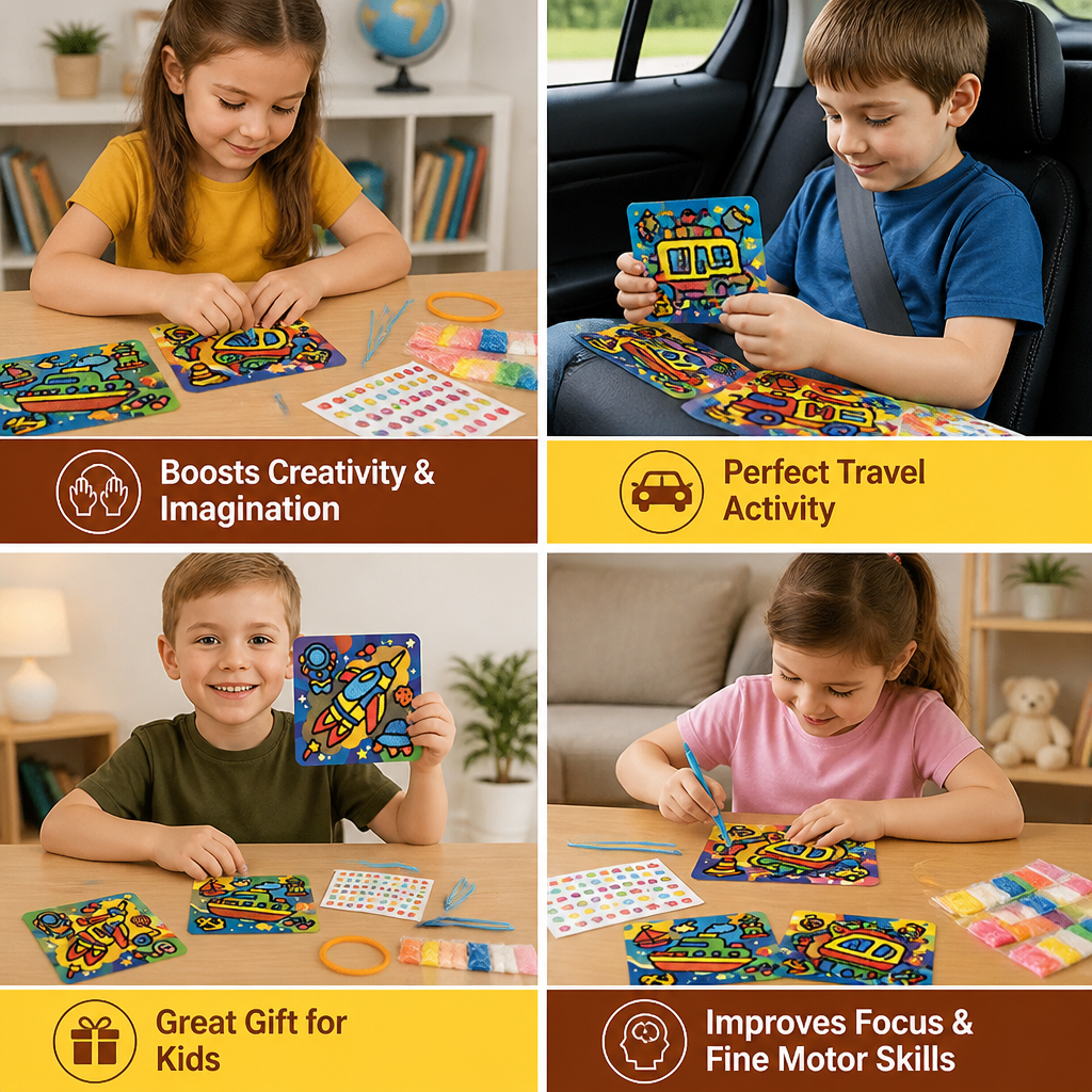 DIY Clay Sticker Art & Craft Kit for Kids