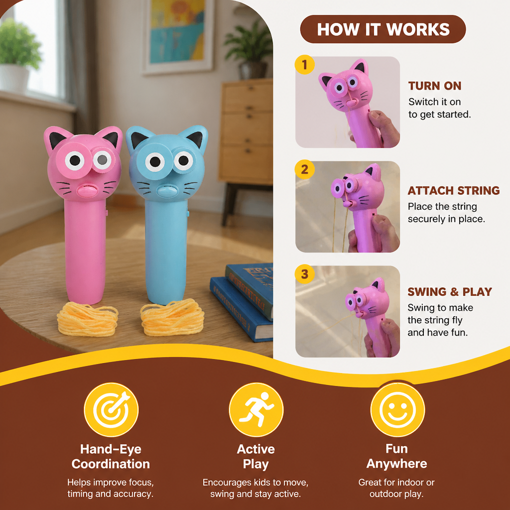 Interactive Flying Rope Toy for Kids