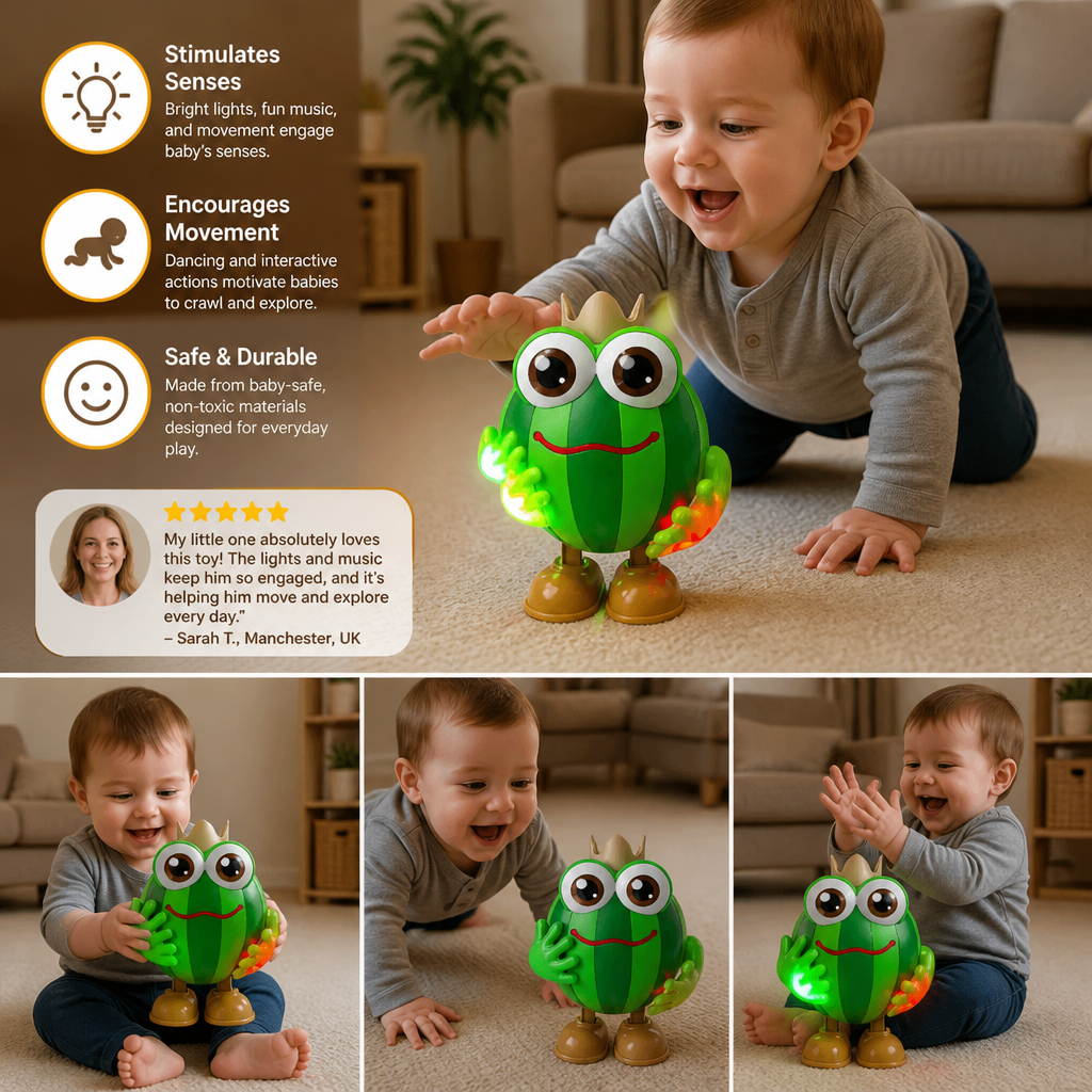 Dancing Watermelon Head-Up Tummy Time Toy with Lights & Music