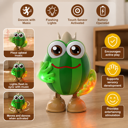 Dancing Watermelon Head-Up Tummy Time Toy with Lights & Music