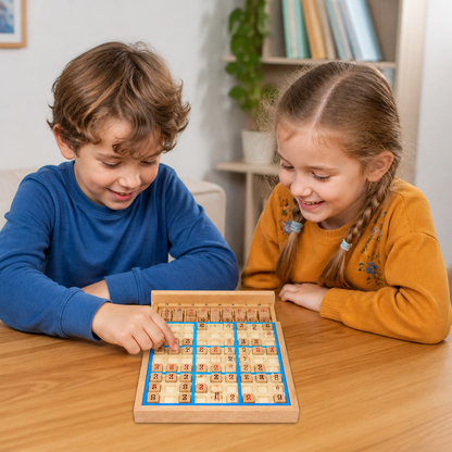 Wooden Sudoku Puzzle Board – Educational Logic & Math Game