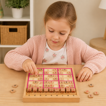 Wooden Sudoku Puzzle Board – Educational Logic & Math Game