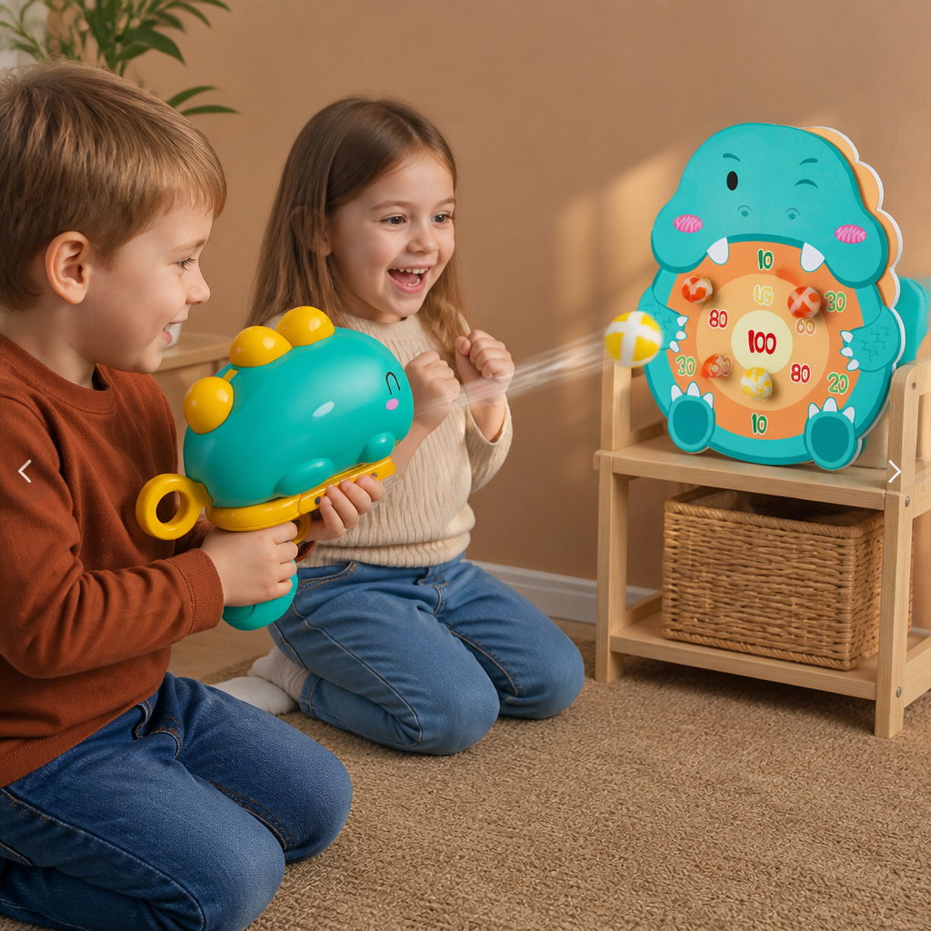 Dinosaur Sticky Ball Shooter – Target Shooting Game for Kids