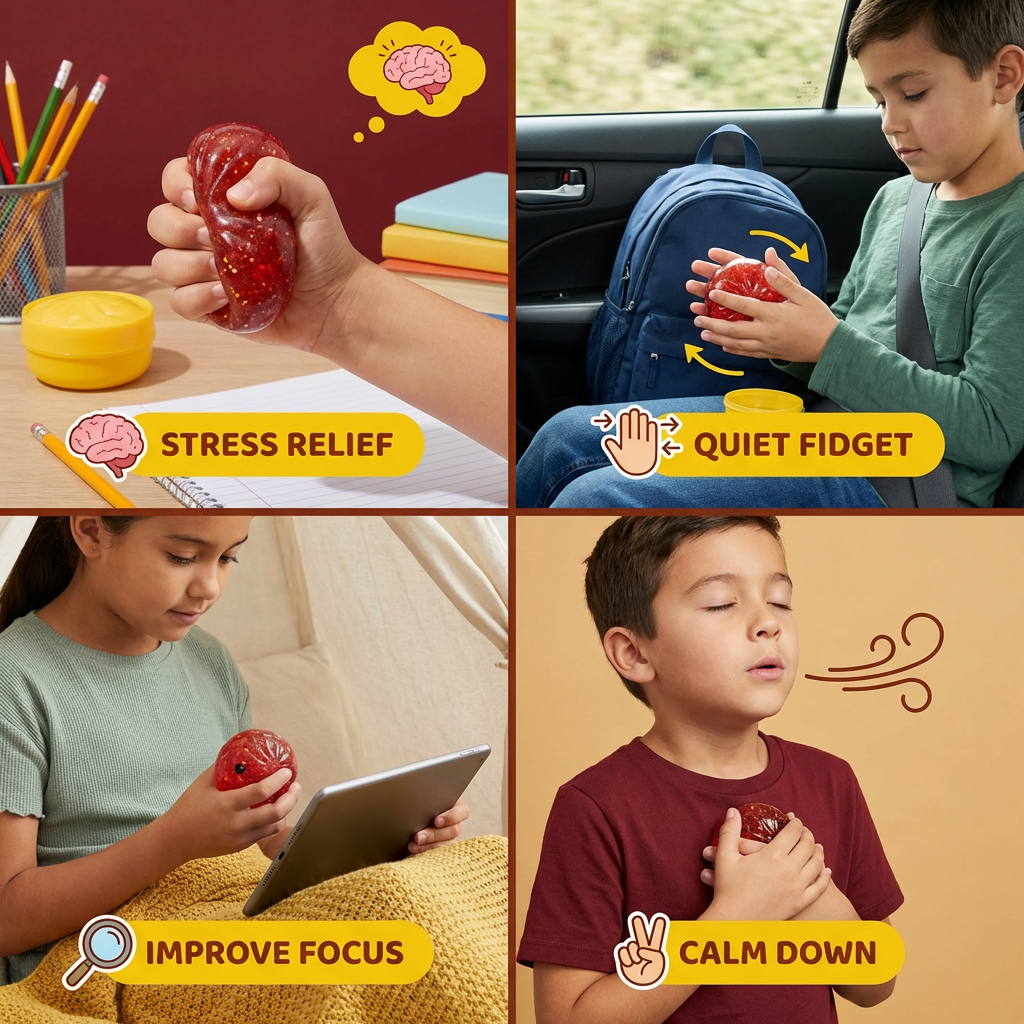 Squishy Fidget Toy – Kawaii Squeeze Ball for Stress Relief