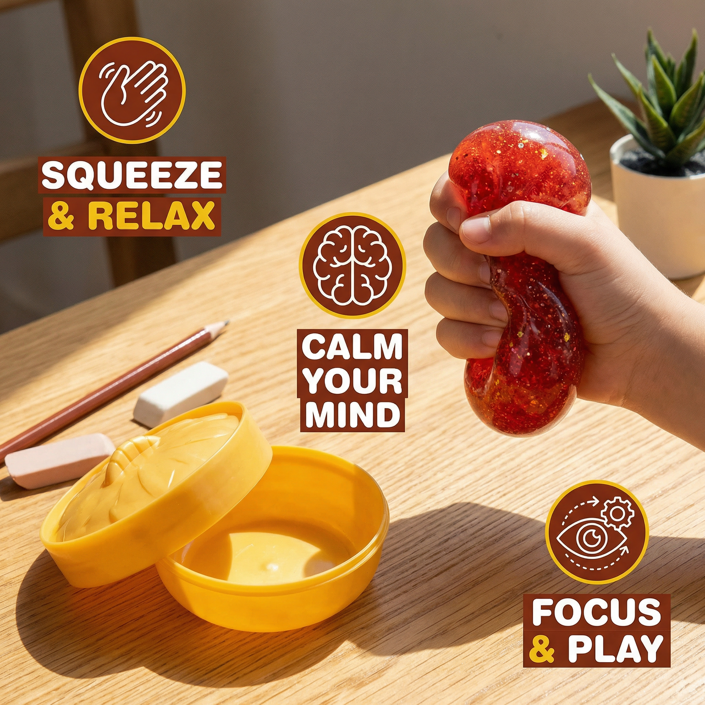 Squishy Fidget Toy – Kawaii Squeeze Ball for Stress Relief