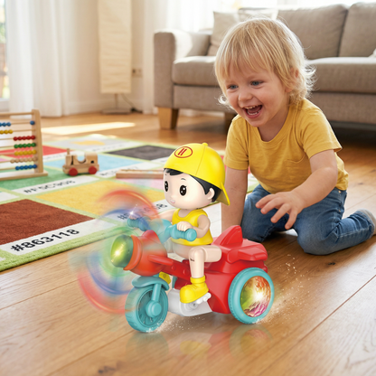 Kids Stunt Motorcycle Toy – Interactive Light & Action Toy