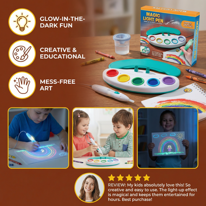 Magic Light Drawing Pen for Kids – Creative LED Art Toy with Music & Glow Effects