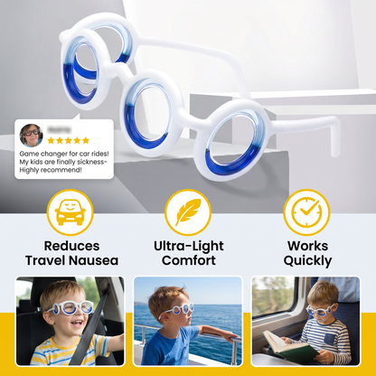 Kids Motion Sickness Glasses – Ultra-Light Relief for Travel Nausea