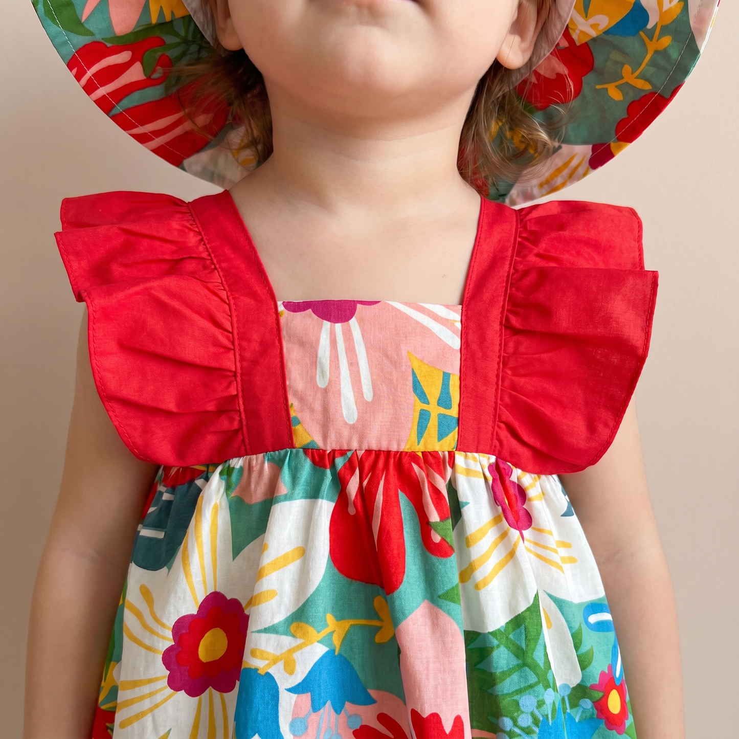Tropical Bloom Dress Set & Hat