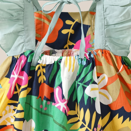 Tropical Bloom Dress Set & Hat
