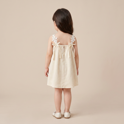 Delicate Blossom Linen Dress