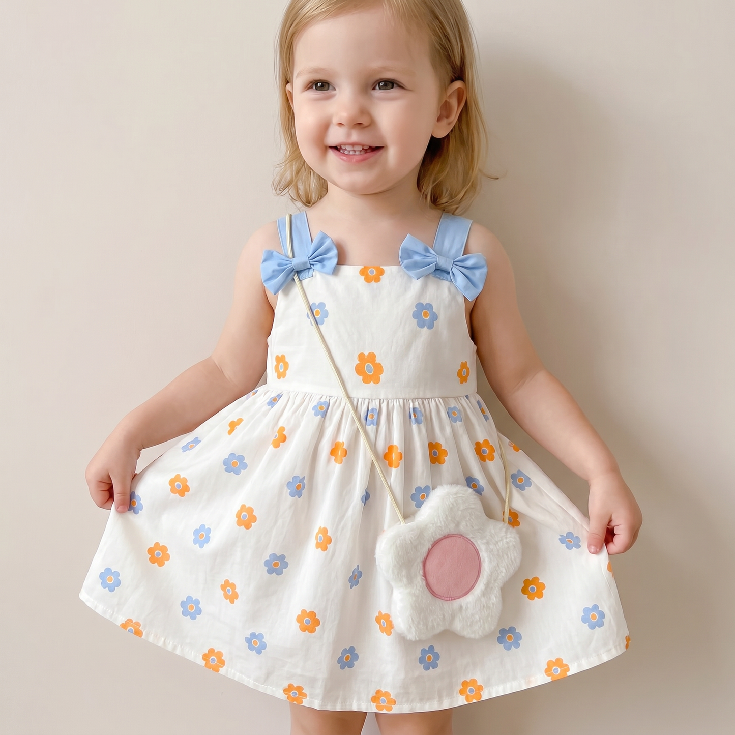 Soft Petal Dress Set