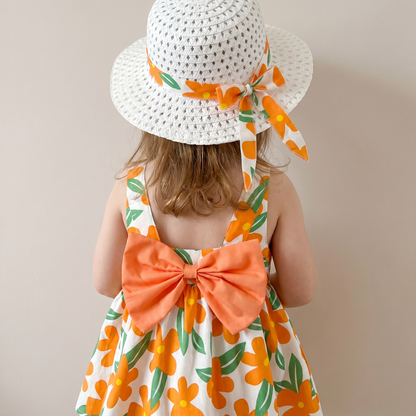 Sunny Blossom Bow Dress Set