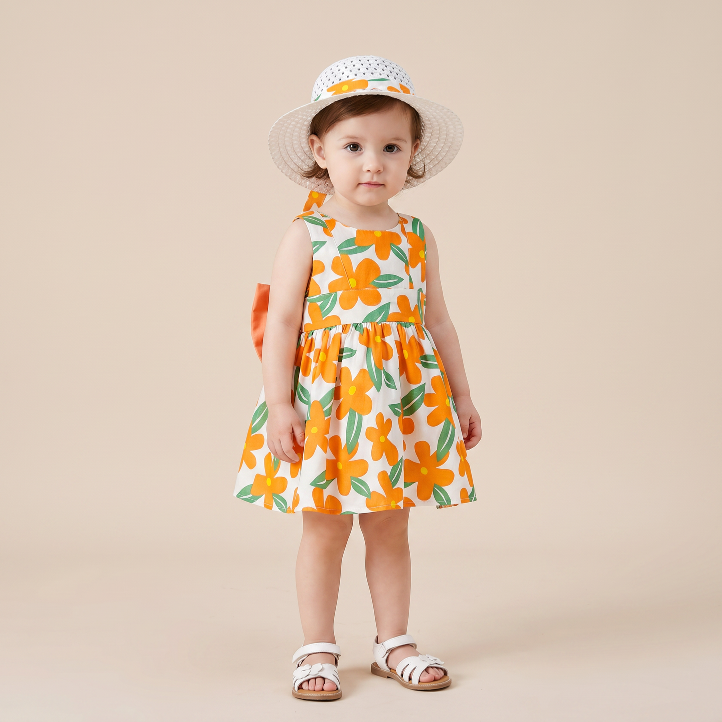 Sunny Blossom Bow Dress Set