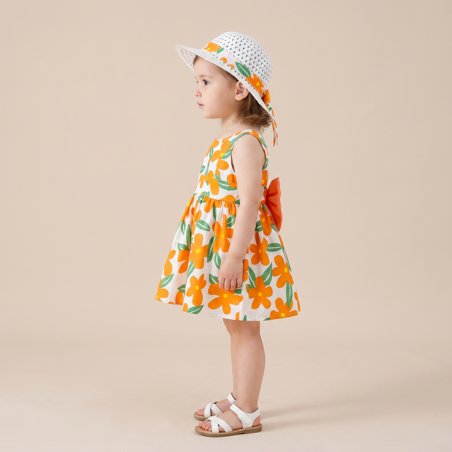 Sunny Blossom Bow Dress Set