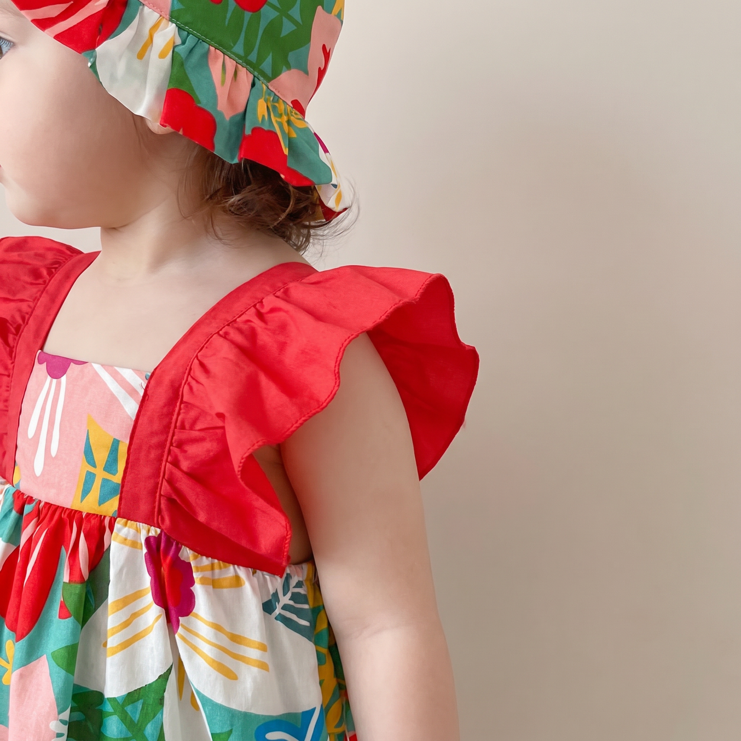 Tropical Bloom Dress Set & Hat