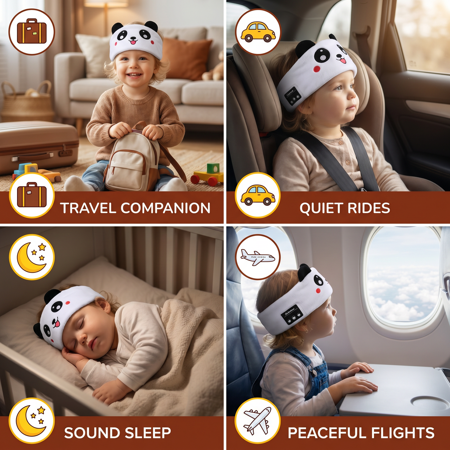 2-in-1 Sleep Headband with Bluetooth Speakers – Soft Wireless Headband for Travel & Sleep