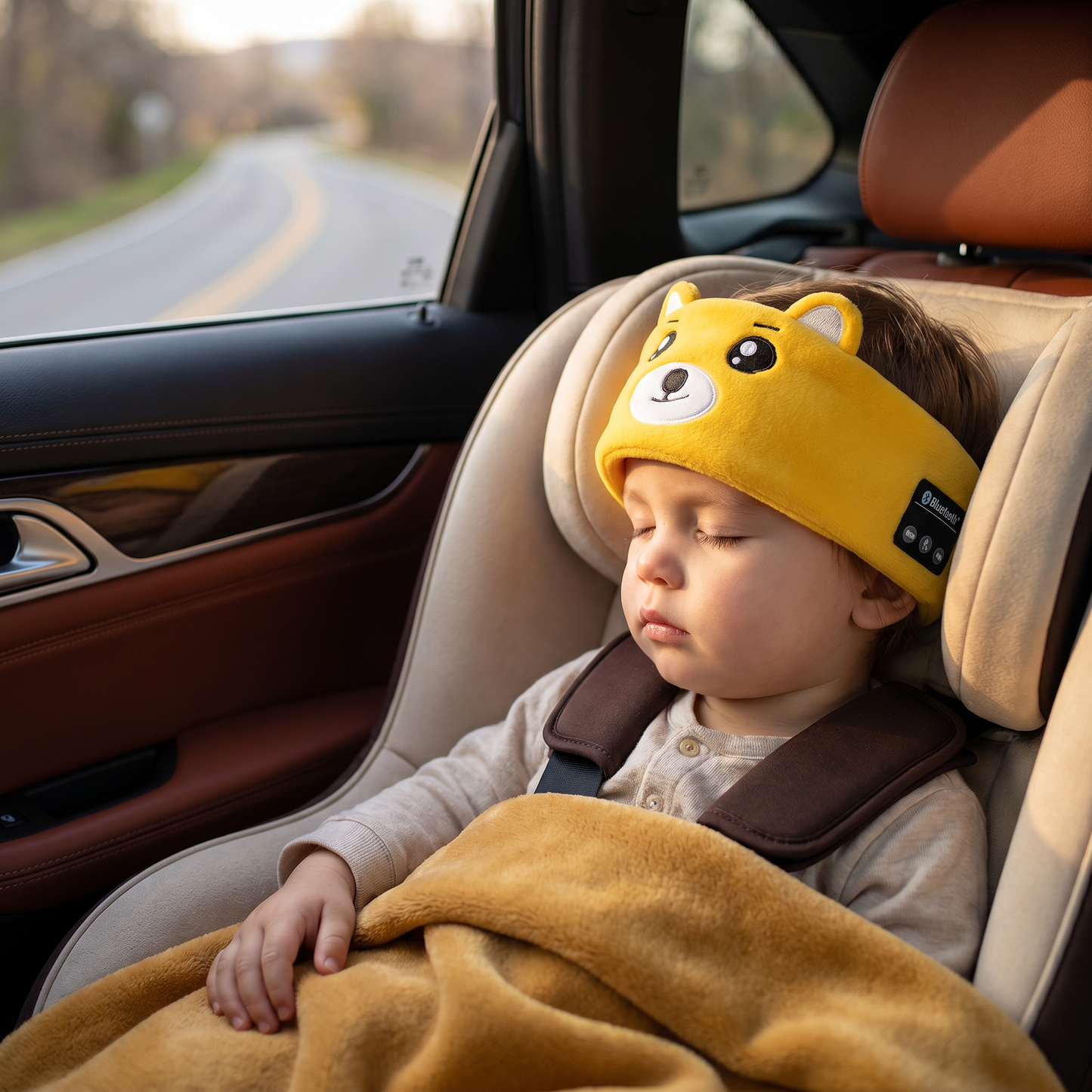 2-in-1 Sleep Headband with Bluetooth Speakers – Soft Wireless Headband for Travel & Sleep