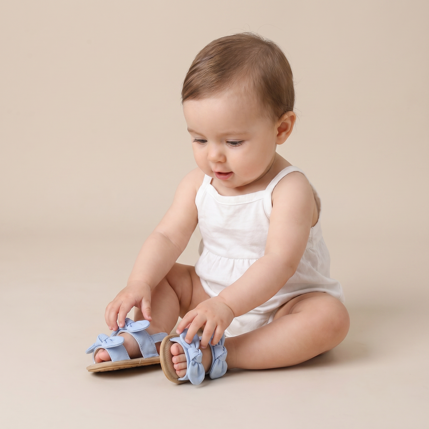 Bunny Ear Bow Sandals Blue