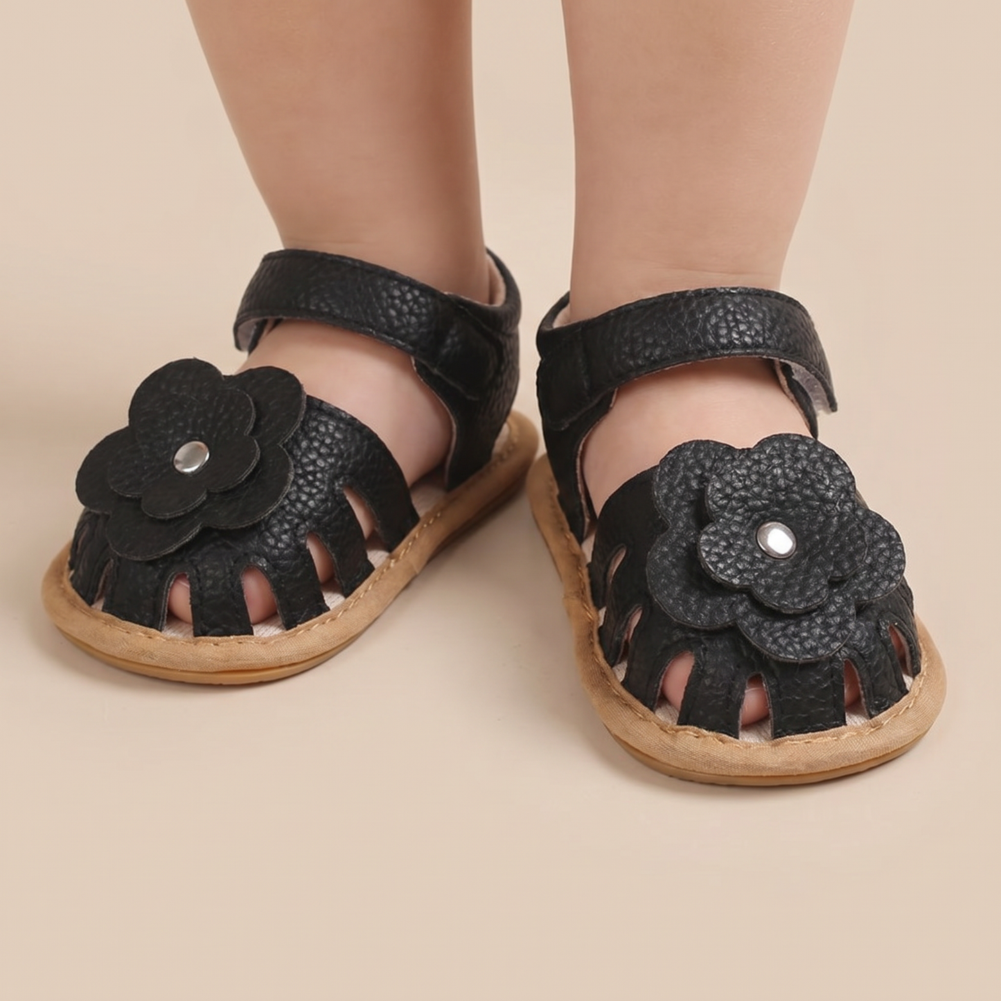 Closed-Toe Flower Sandals