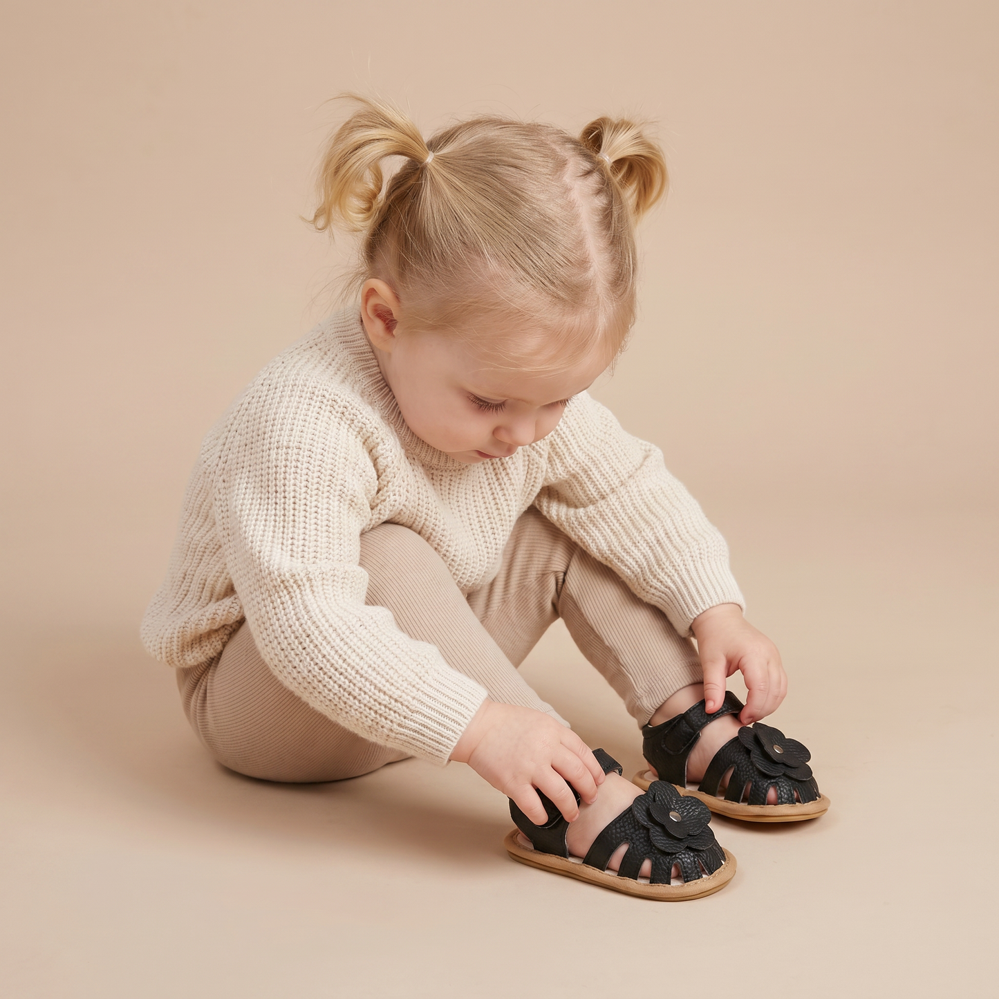 Closed-Toe Flower Sandals