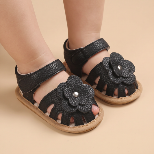 Closed-Toe Flower Sandals