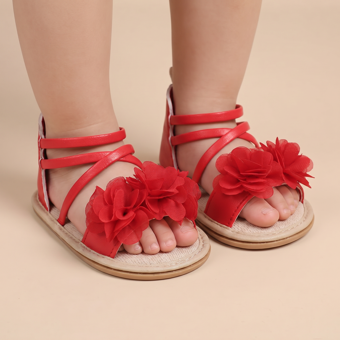 Gladiator Ruffle Flower Sandals