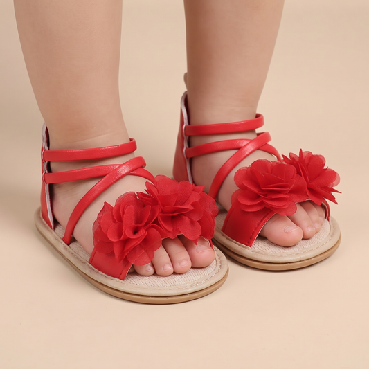 Gladiator Ruffle Flower Sandals