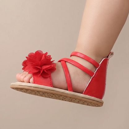 Gladiator Ruffle Flower Sandals
