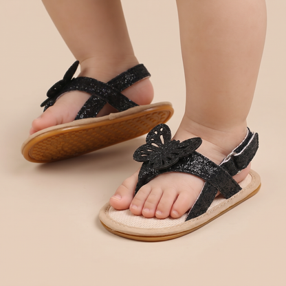 Glitter Butterfly Thong Sandals