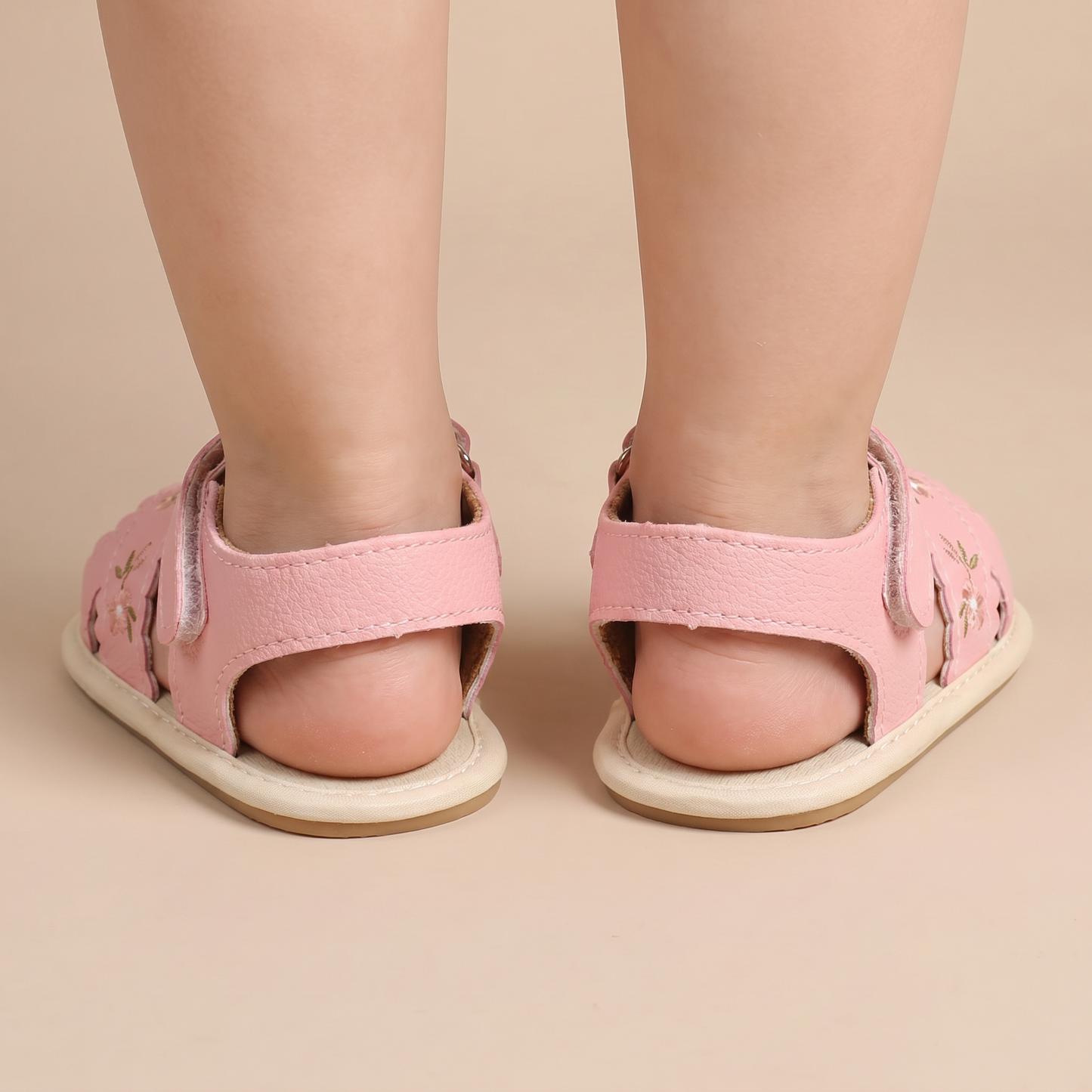 Scallop Edge Floral Sandals