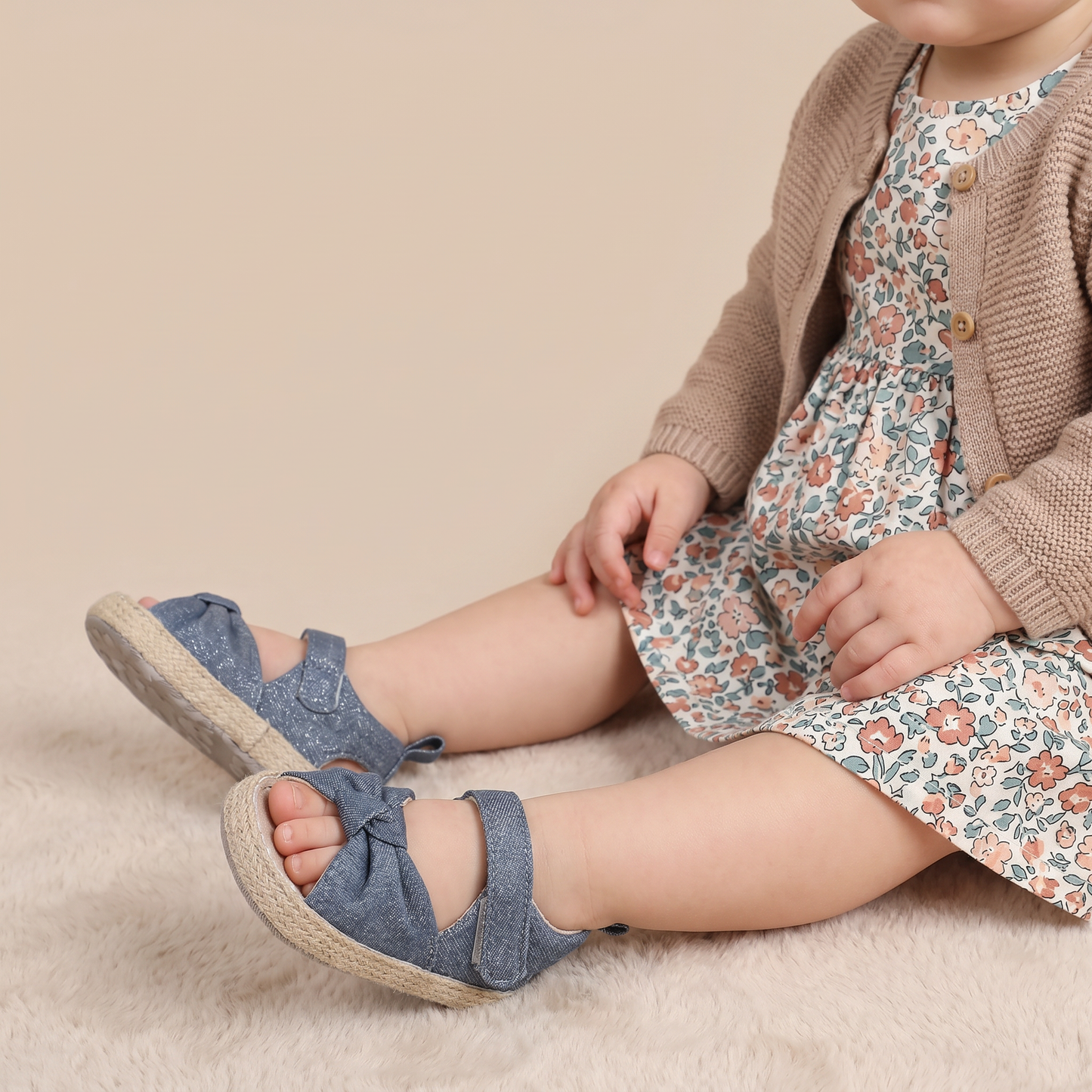 Espadrille Bow T-Strap Sandals