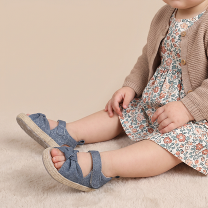 Espadrille Bow T-Strap Sandals