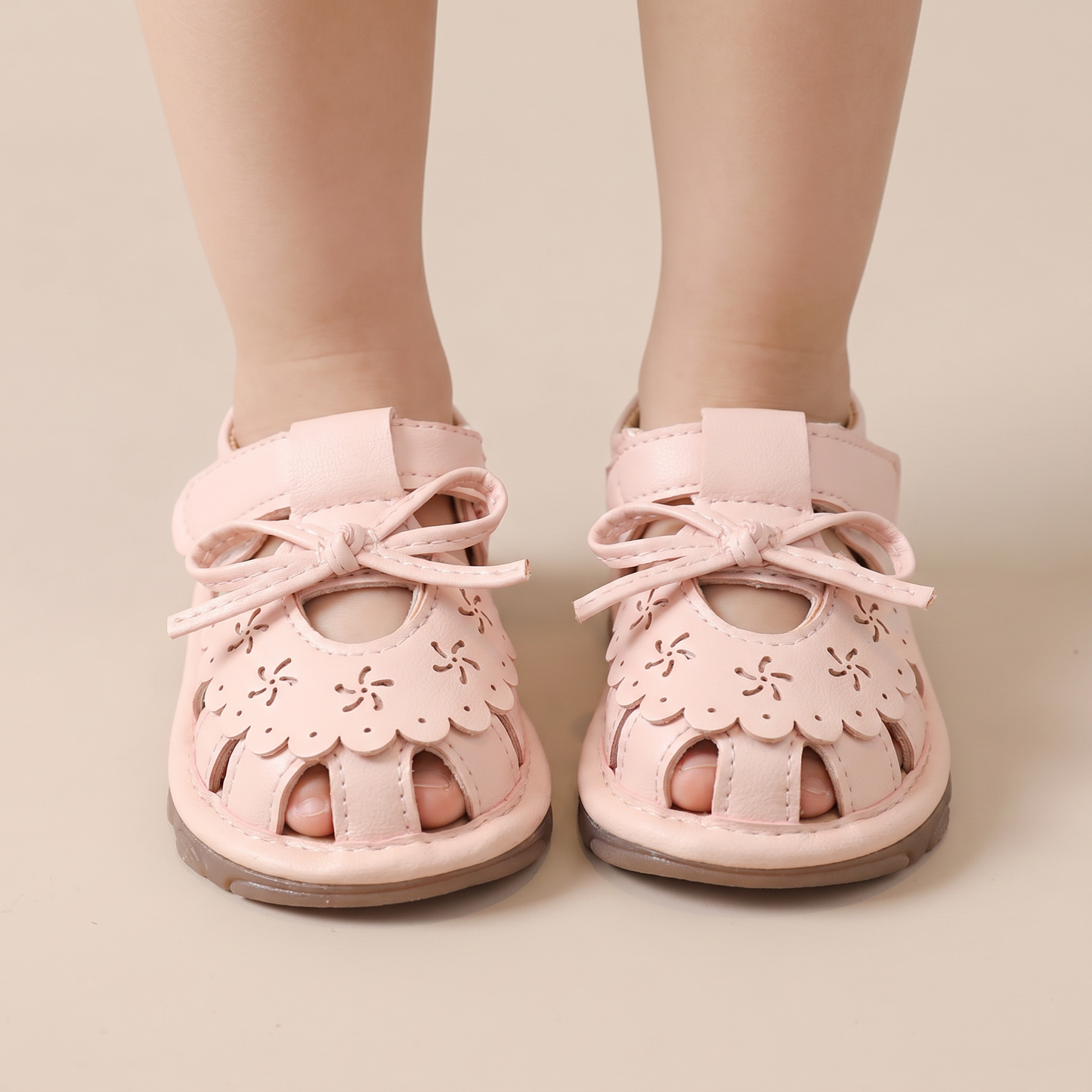 Cutout Bow Tie Sandals